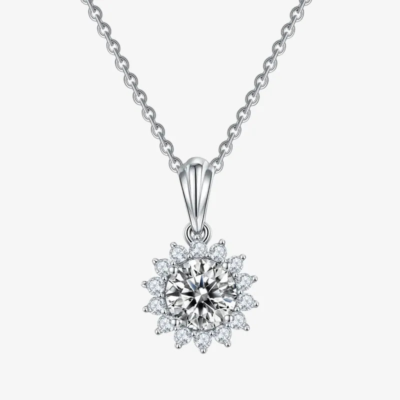 The Clarielle Moissanite Sunburst Necklace - Chantal Vaulet