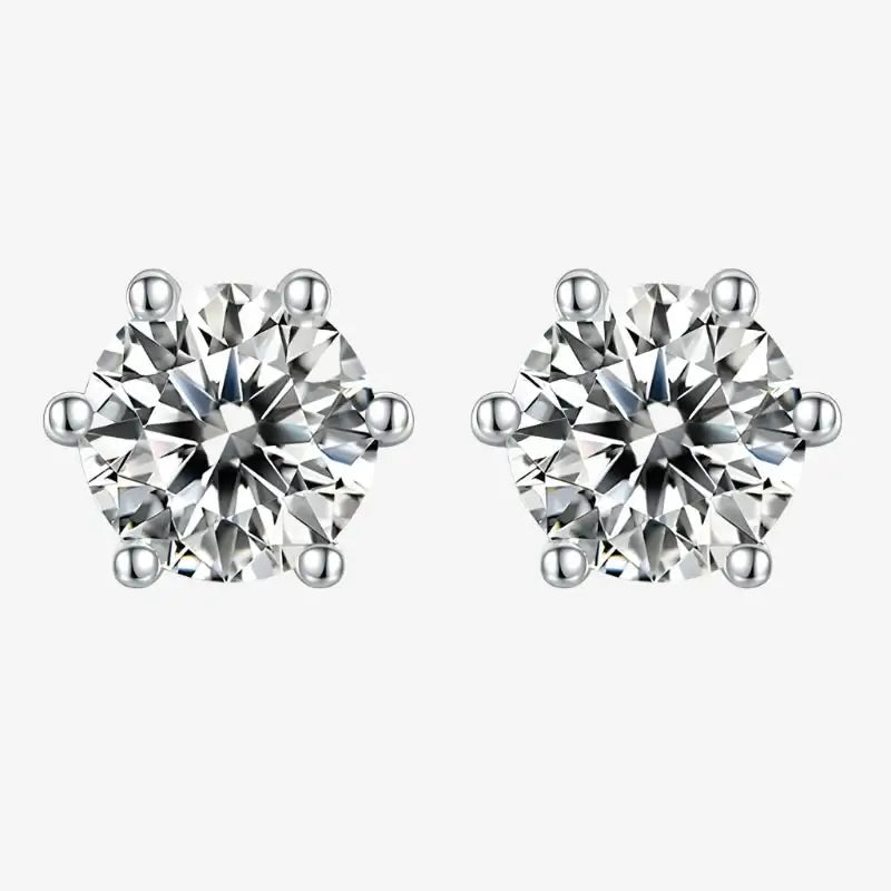 The Clariona Moissanite Stud Earrings - Chantal Vaulet