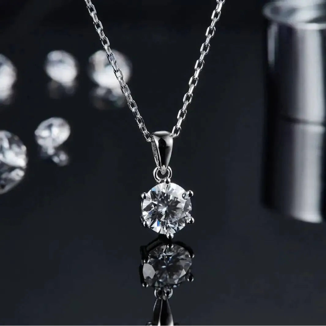 The Clarivelle Moissanite Solitaire Necklace - Chantal Vaulet