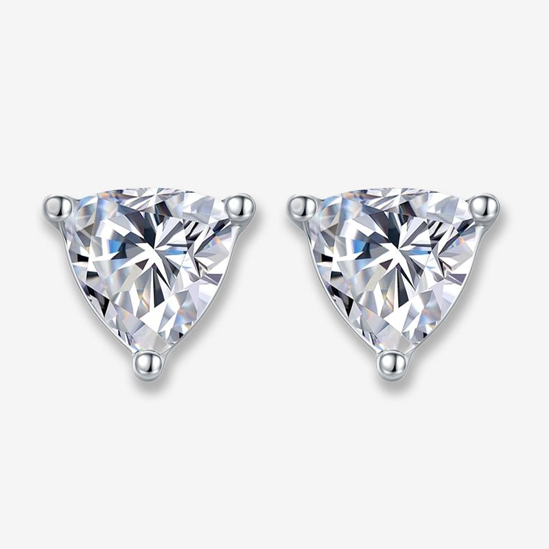 The Cyra Trillion-Cut Moissanite Earrings - Chantal Vaulet