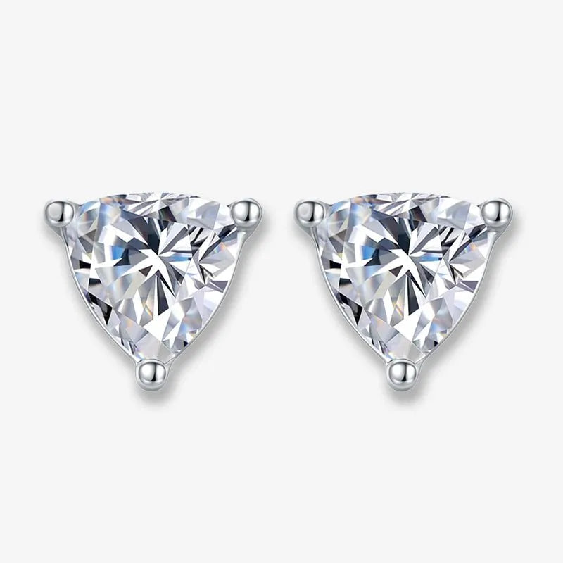 The Cyra Trillion-Cut Moissanite Earrings - Chantal Vaulet