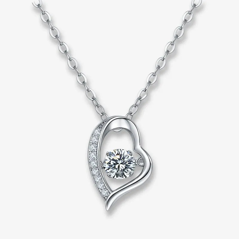 The Elanique Moissanite Dancing Heart Necklace - Chantal Vaulet