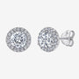 The Elenara Moissanite Halo Stud Earrings - Chantal Vaulet