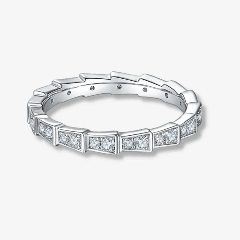 The Elenise Moissanite Geometric Eternity Band - Chantal Vaulet