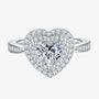 The Elenora Heart-Cut Moissanite Halo Ring - Chantal Vaulet