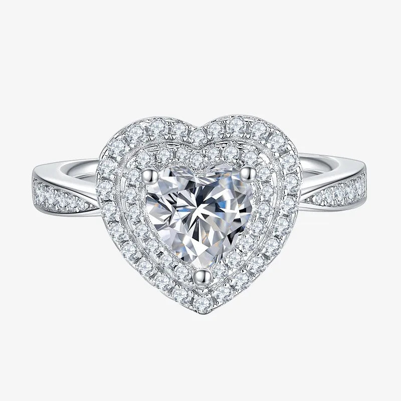 The Elenora Heart-Cut Moissanite Halo Ring - Chantal Vaulet