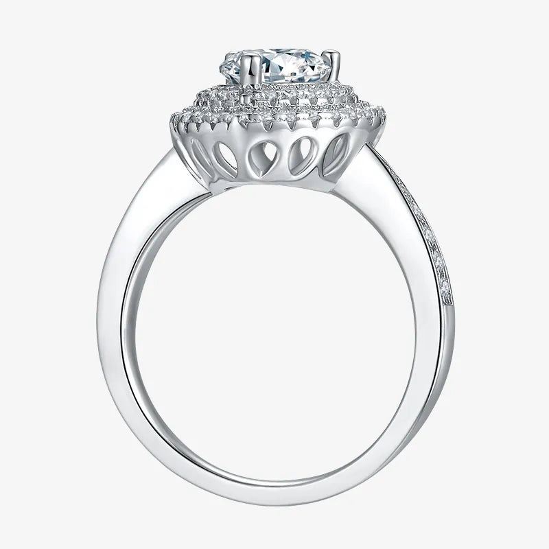 The Elenora Heart-Cut Moissanite Halo Ring - Chantal Vaulet