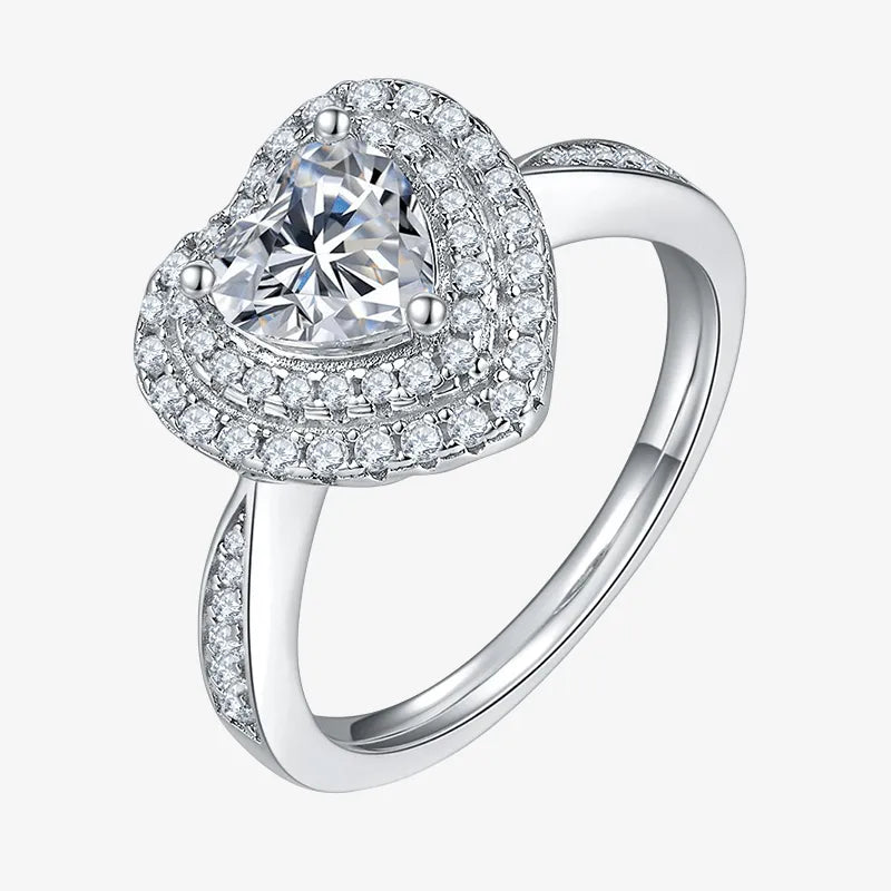 The Elenora Heart-Cut Moissanite Halo Ring - Chantal Vaulet