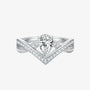 The Elira Pear-Cut Moissanite Chevron Ring - Chantal Vaulet
