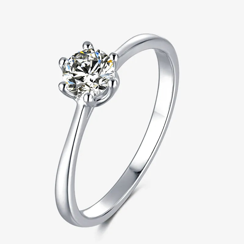 The Eloria – Moissanite Solitaire Ring 0.5CT - Chantal Vaulet