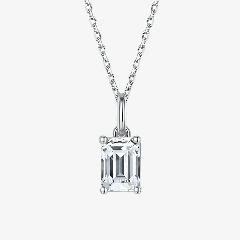 The Emeralisse Moissanite Solitaire Necklace - Chantal Vaulet