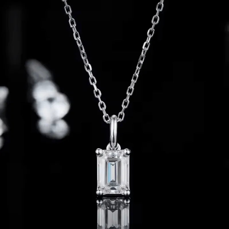 The Emeralisse Moissanite Solitaire Necklace - Chantal Vaulet