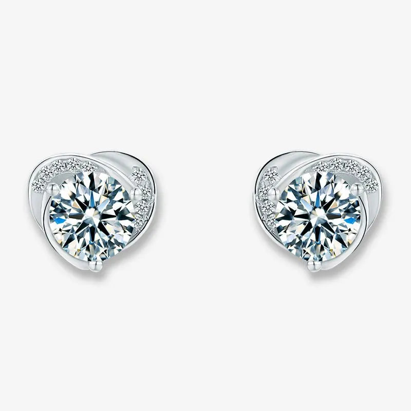 The Evalisse Moissanite Swirl Stud Earrings - Chantal Vaulet