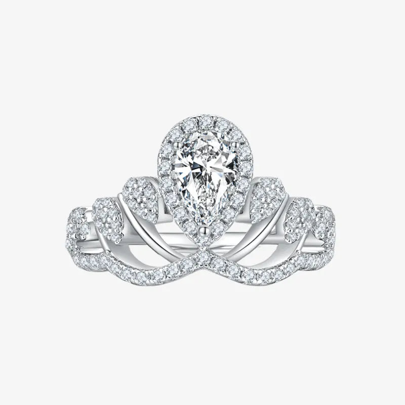 The Evelisse Pear-Cut Moissanite Tiara Ring - Chantal Vaulet