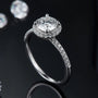 The Evelora Moissanite Halo Ring - Chantal Vaulet