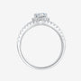The Fiora Pear-Cut Moissanite Chevron Halo Ring - Chantal Vaulet