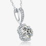 The Florianne Moissanite Clover Halo Necklace - Chantal Vaulet