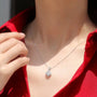 The Florianne Moissanite Clover Halo Necklace - Chantal Vaulet