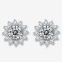 The Florina Moissanite Sunburst Halo Stud Earrings - Chantal Vaulet