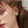 The Iris Round Moissanite Earrings - Chantal Vaulet