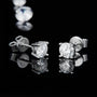 The Iris Round Moissanite Earrings - Chantal Vaulet