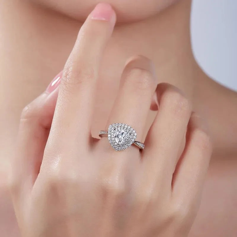 The Ismeria Trillion-Cut Moissanite Halo Ring - Chantal Vaulet