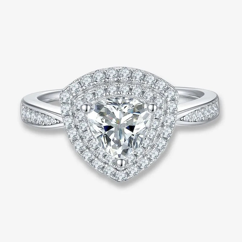 The Ismeria Trillion-Cut Moissanite Halo Ring - Chantal Vaulet