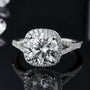 The Isolde – Moissanite Halo Ring 3CT - Chantal Vaulet