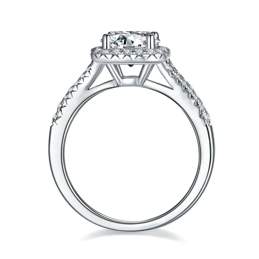The Isolde – Moissanite Halo Ring 3CT - Chantal Vaulet