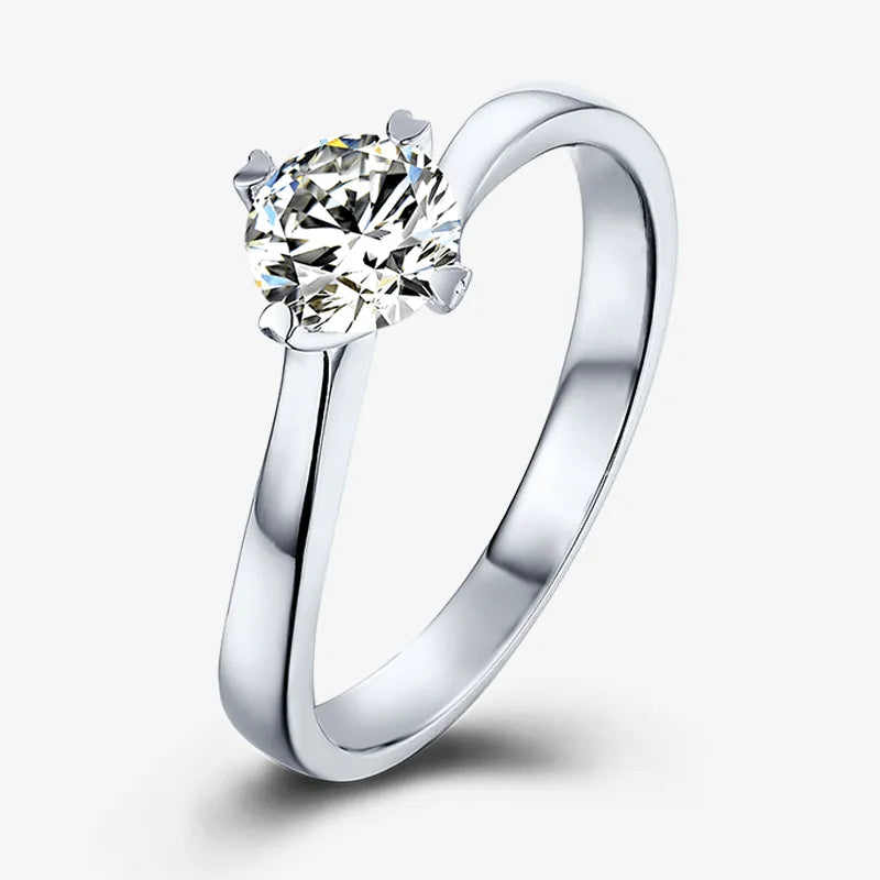 The Livia – Moissanite Solitaire Engagement Ring 0.5CT - Chantal Vaulet