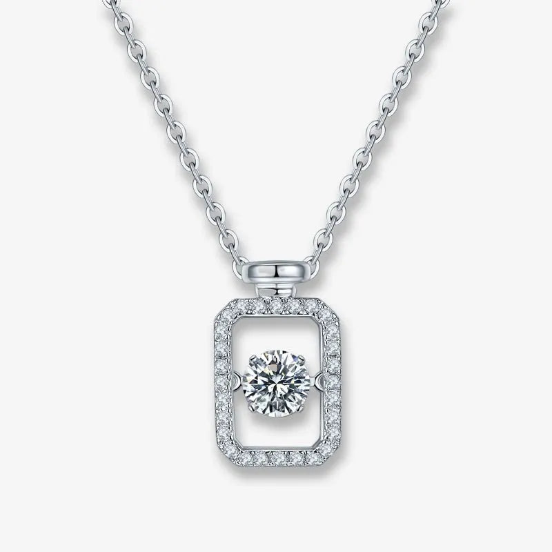 The Loravine Moissanite Dancing Rectangle Necklace - Chantal Vaulet
