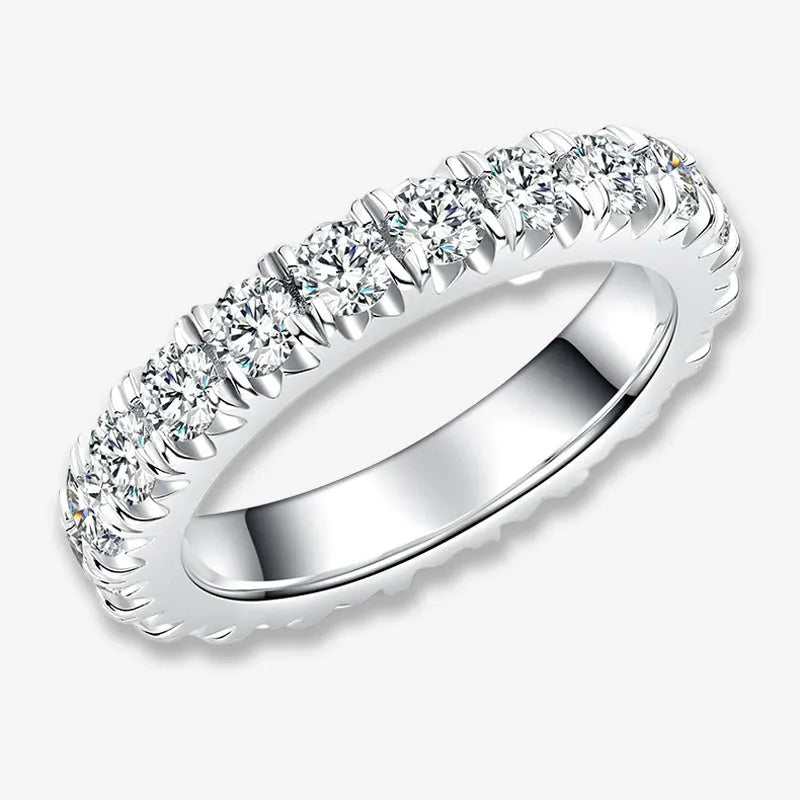 The Lorena Moissanite Prong-Set Eternity Band - Chantal Vaulet