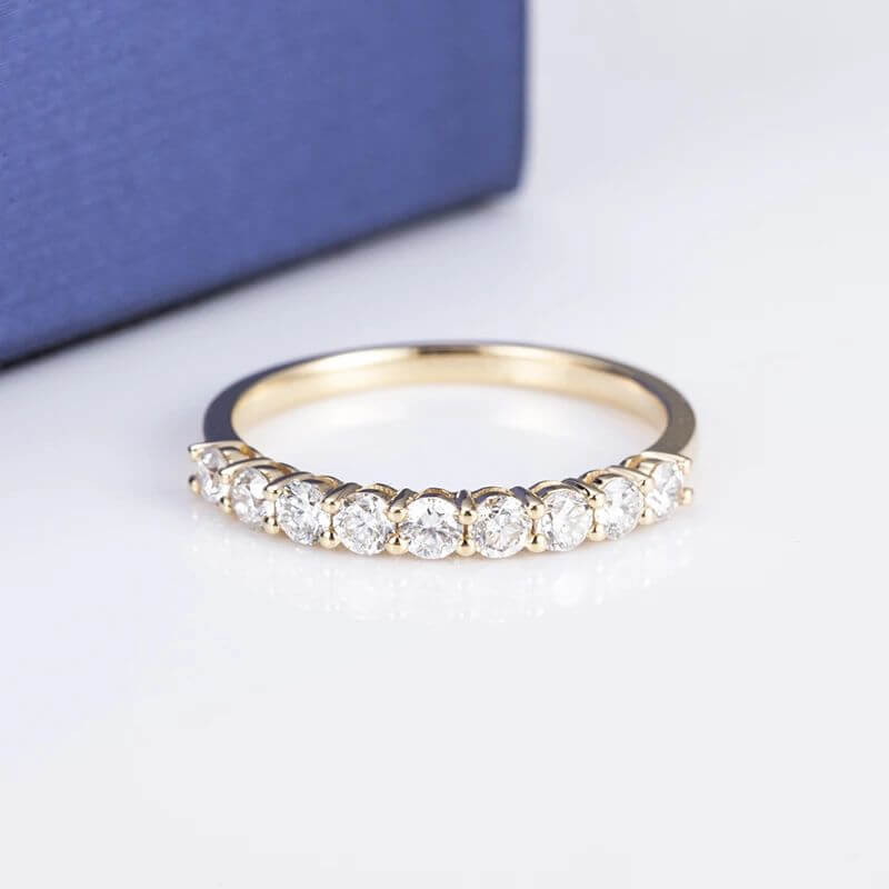 Buy The Luciella 2.5MM Moissanite or Lab Diamond Half Eternity Ring for only €795.00 at Chantal Vaulet!