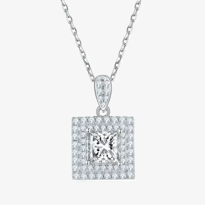 The Lyravella Moissanite Halo Necklace - Chantal Vaulet