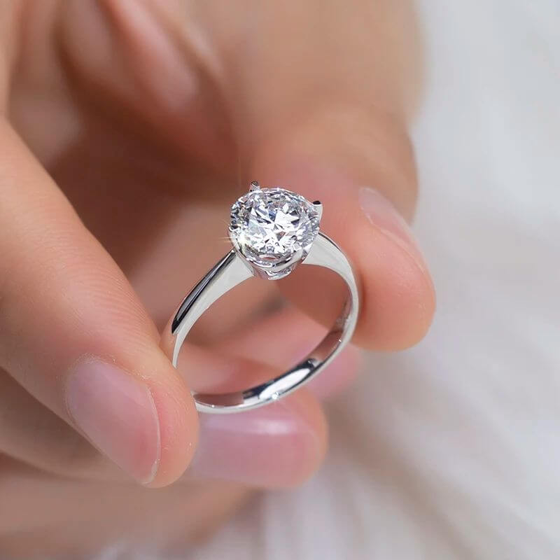 Buy The Maristela 1.5CT Round-Cut Moissanite or Lab Diamond Ring for only €725.00 at Chantal Vaulet!