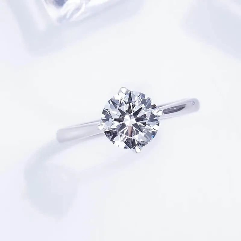 1.5 CT Round-Cut Moissanite or Lab Diamond Ring – The Maristela - Chantal Vaulet