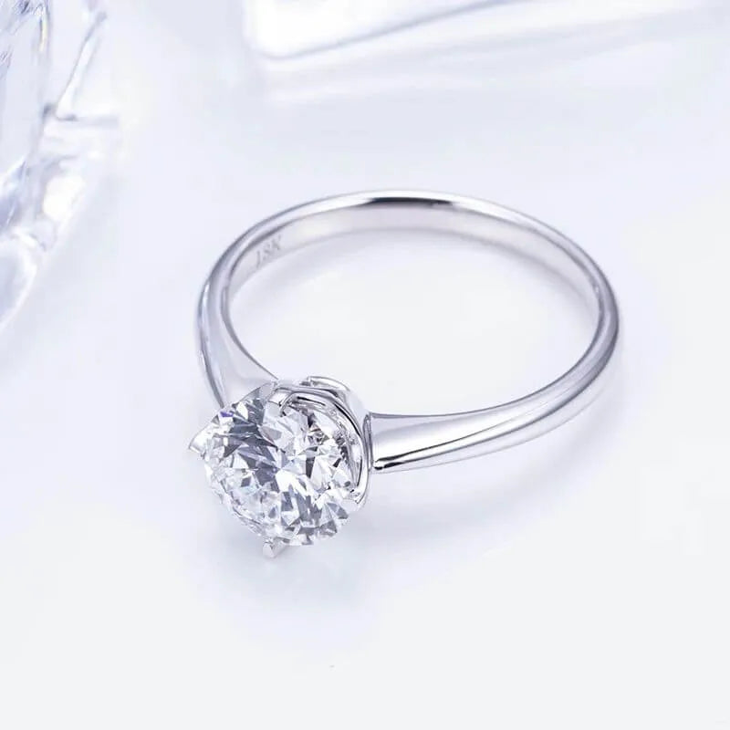 1.5 CT Round-Cut Moissanite or Lab Diamond Ring – The Maristela - Chantal Vaulet