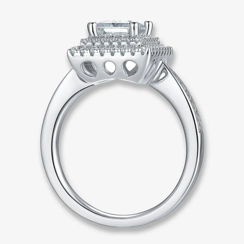 The Meliora Princess-Cut Moissanite Halo Ring - Chantal Vaulet