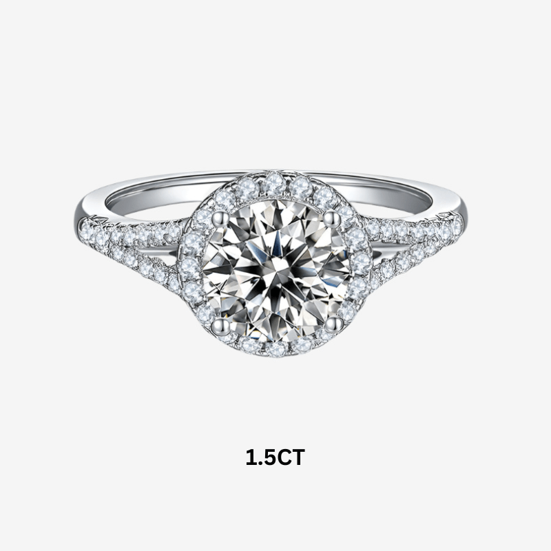 Shop The Miralys Round Moissanite Ring (1.5CT, 2CT, 3CT) today at Chantal Vaulet. Discover stunning jewelry collections, crafted for style and brilliance.