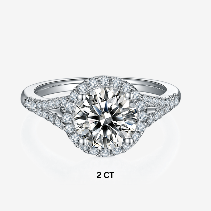 Shop The Miralys Round Moissanite Ring (1.5CT, 2CT, 3CT) today at Chantal Vaulet. Discover stunning jewelry collections, crafted for style and brilliance.