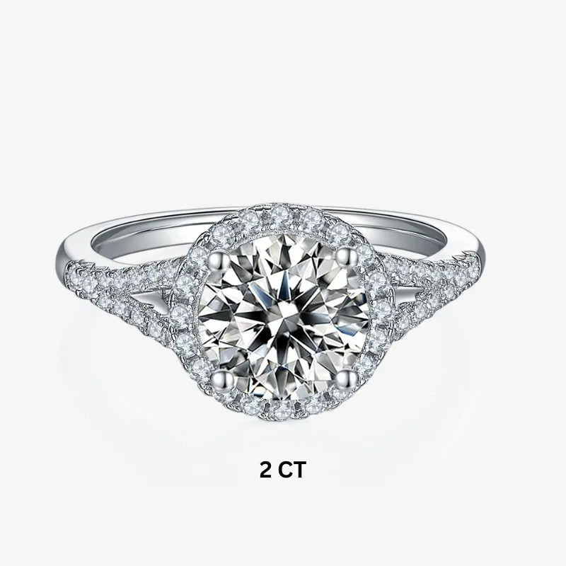 The Miralys Round Moissanite Ring (1.5CT, 2CT, 3CT) - Chantal Vaulet