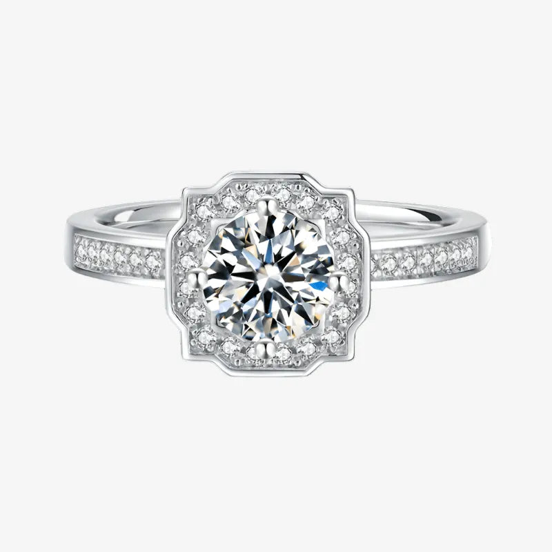 The Orliana Moissanite Halo Ring - Chantal Vaulet