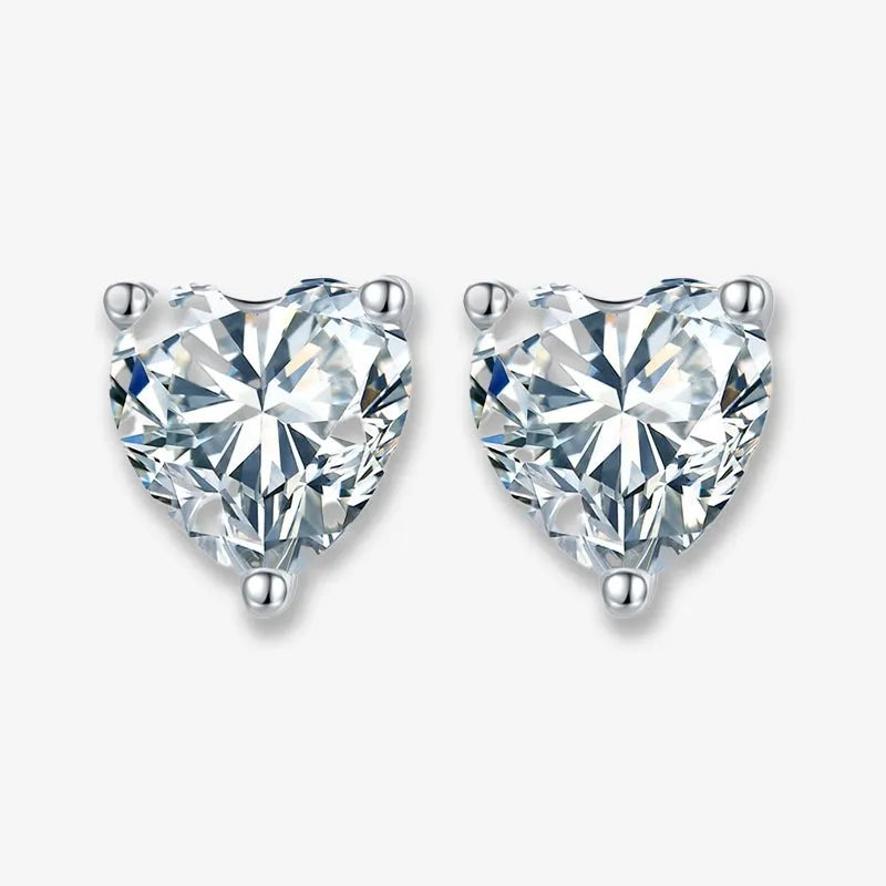 The Rhea Heart-Cut Moissanite Earrings - Chantal Vaulet