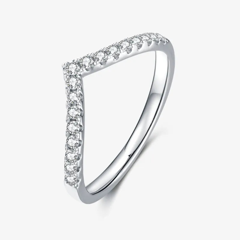 The Selina Moissanite Chevron Band - Chantal Vaulet