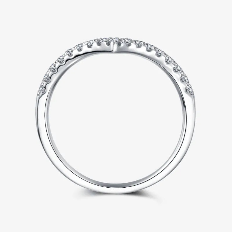 The Selina Moissanite Chevron Band - Chantal Vaulet