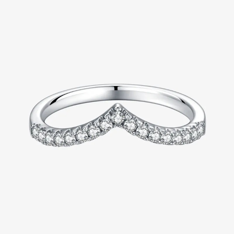 The Selina Moissanite Chevron Band - Chantal Vaulet