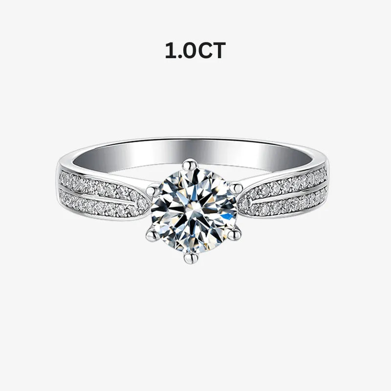 The Seraphielle Round-Cut Moissanite Ring 0.5CT, 1.0CT, 1.5CT, 2.0CT, 3.0CT - Chantal Vaulet
