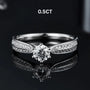 The Seraphielle Round-Cut Moissanite Ring 0.5CT, 1.0CT, 1.5CT, 2.0CT, 3.0CT - Chantal Vaulet