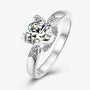 The Seraphine – Moissanite Side-Stone Engagement Ring 1CT - Chantal Vaulet