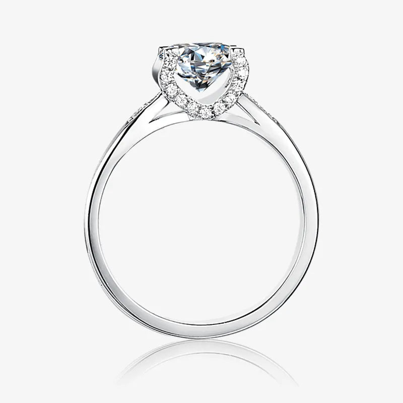 The Seraphine – Moissanite Side-Stone Engagement Ring 1CT - Chantal Vaulet